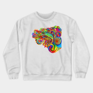 Psychedelic Chameleon Crewneck Sweatshirt